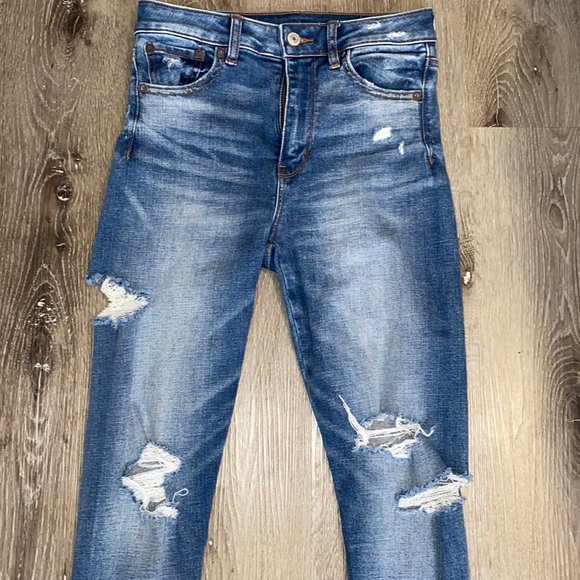 American Eagle Blue High Rise skinny Jeans - Picture 2 of 6